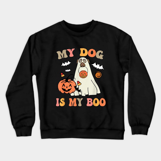 My Dog is My Boo Halloween Shirt, Spooky Dog Tee, Ghost Dog Shirt, Dog Mom Shirt,Halloween Dog Crewneck Sweatshirt by irinjoyart